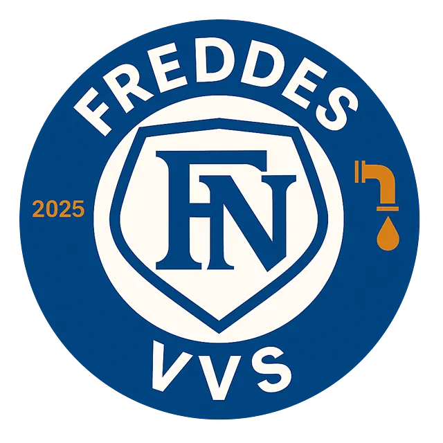 Logotyp Freddes VVS AB – badrumsrenovering och VVS i Sandviken